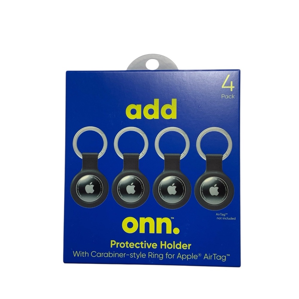 Onn Protective Holder With Carabiner Style Ring for Apple AirTag